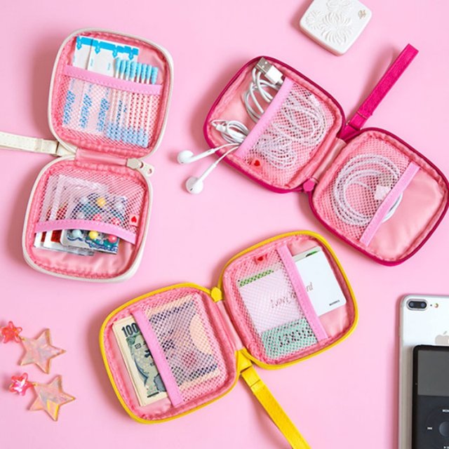 Bangbang mobile phone data cable charging cable storage bag cartoon cute headset digital bag student girl soft change Bangbang mobile phone data cable charging cable storage bag cartoon cute headset digital bag student girl soft change