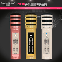 ZK30 twelve-tone scale mobile phone national K song microphone Sing it sing mobile phone live microphone microphone