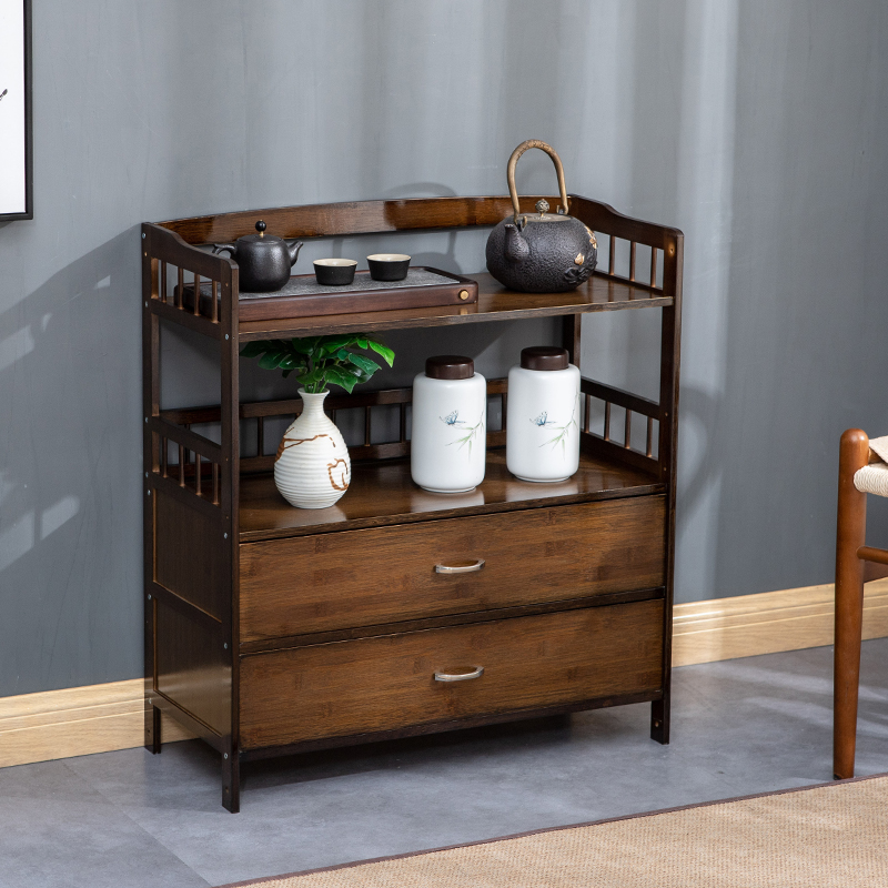 Living room kitchen dining sideboard locker against the wall shelf home side a few office tea display shelf solid wood