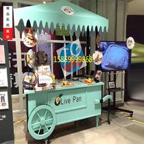 Booth Stall Stall Push Mobile Sale Car Ice Cream Snack Milk Tea Featured Woody Trolley Promotional Stroller