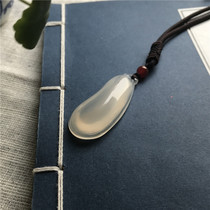 Natural chalcedony Fu Gua jade pendant Lucky Nafu auspicious jade necklace pendant