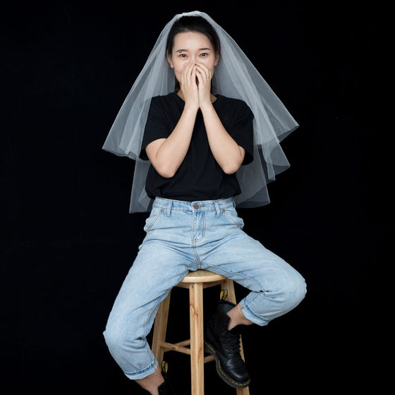 신부의 주요 결혼식 베일 결혼식 의식 Super Xiansen Short Children 's Photo Props 제안 결혼 증명서 등록 머리 장식 신부의 주요 결혼식 베일 결혼식 의식 Super Xiansen Short Children 's Photo Props 제안 결혼 증명서 등록 머리 장식