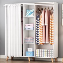 No door hanging wardrobe curtain wardrobe movable wardrobe simple wardrobe sturdy durable cloth curtain door wardrobe wardrobe