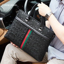 Cohnim Kevin new business bag mens handbag hand-held briefcase large capacity shoulder bag messenger bag