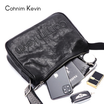 Cohnim Kevin slanted shoulder bag male 2023 new leather man one-shoulder bag trend one-shoulder lump sum commute backpack