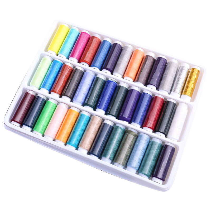 sewing thread, household sewing machine thread set, small coil thread, multi-color, needle thread, denim thread, color thread, sewing thread, handmade