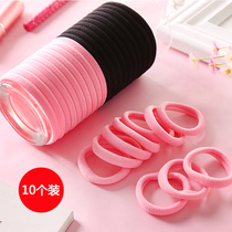 Korean high stretch rope thick seamless hair band black rubber band hair rope durable hair accessory