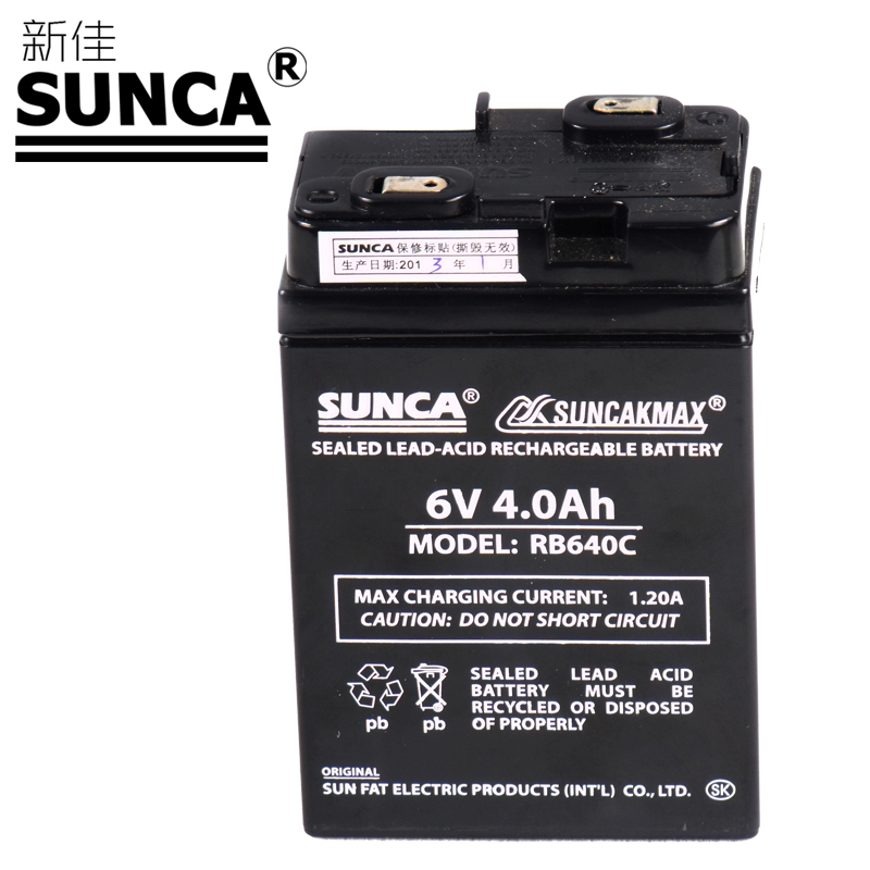 Sunca New Jia Genuine Portable Emergency Lamp Battery Rb640c 4AH sunca