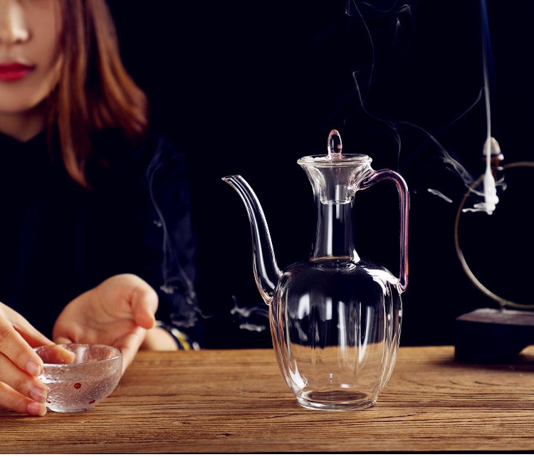 The Heat - resistant glass teapot web celebrity with the imperial concubine pot of imitation song dynasty style typeface ewer boiling kettle temperature hip flask glass pot of electric TaoLu maker