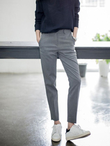 South Korean small feet nine-point suit pants womens spring summer and autumn slim body slim dress pipe pants loose straight straight pants