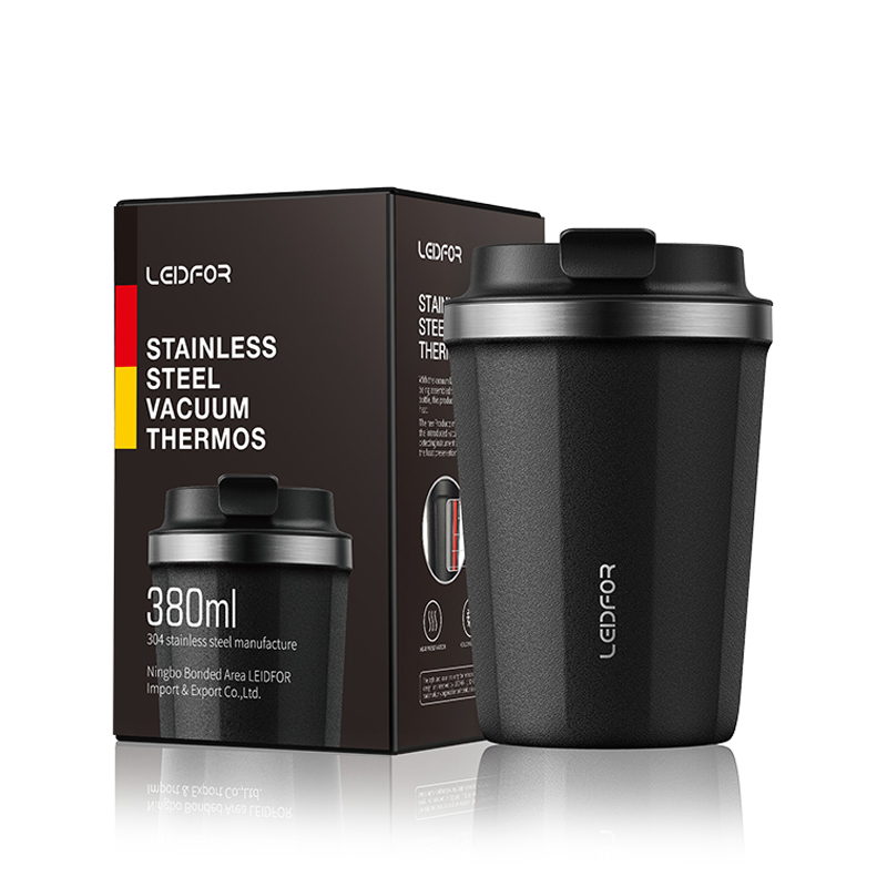 redfu insulated coffee cup car water cup female convenient stainless steel cup accompanying cup white frosted cup