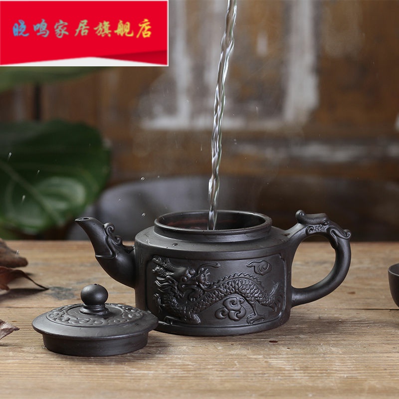 Ceramic tea pot - purple large capacity large it home of kung fu tea cup set yixing clay zhu kirin pot