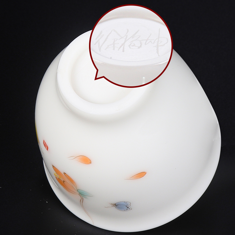 The Master artisan fairy Xu Fukun dehua white porcelain cup tea Master cup hand - made ceramic household, single cup sample tea cup