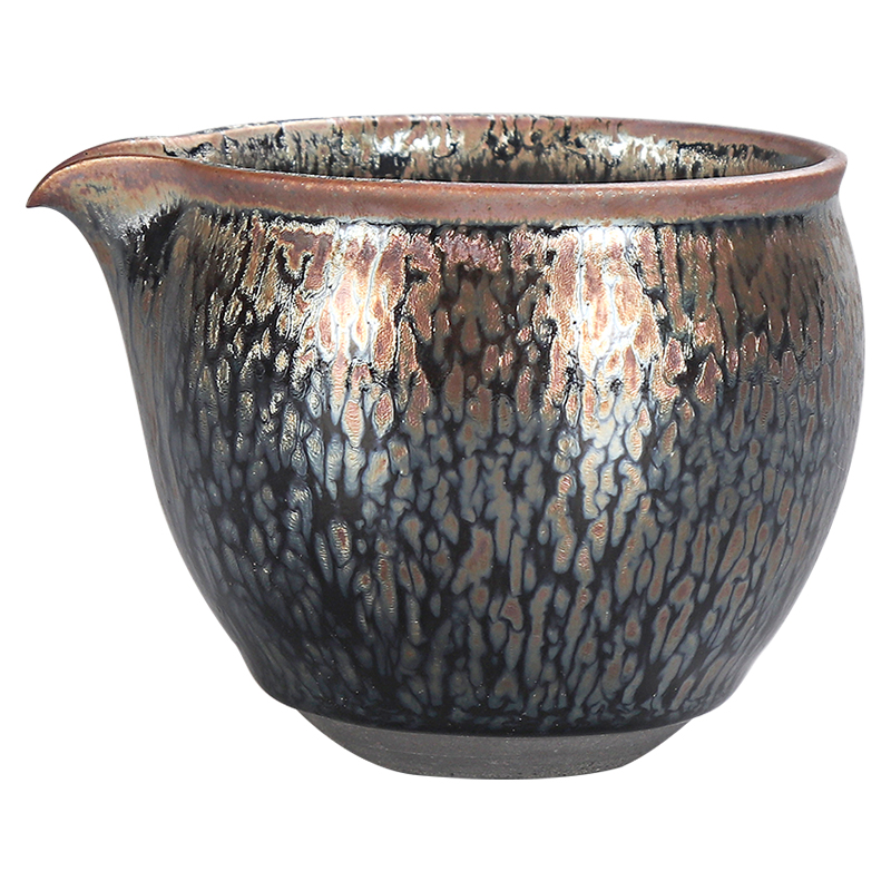 Fair Zeng Guangxu manual firewood temmoku up built lamp cup tea ware ceramic kung fu tea kettle with parts