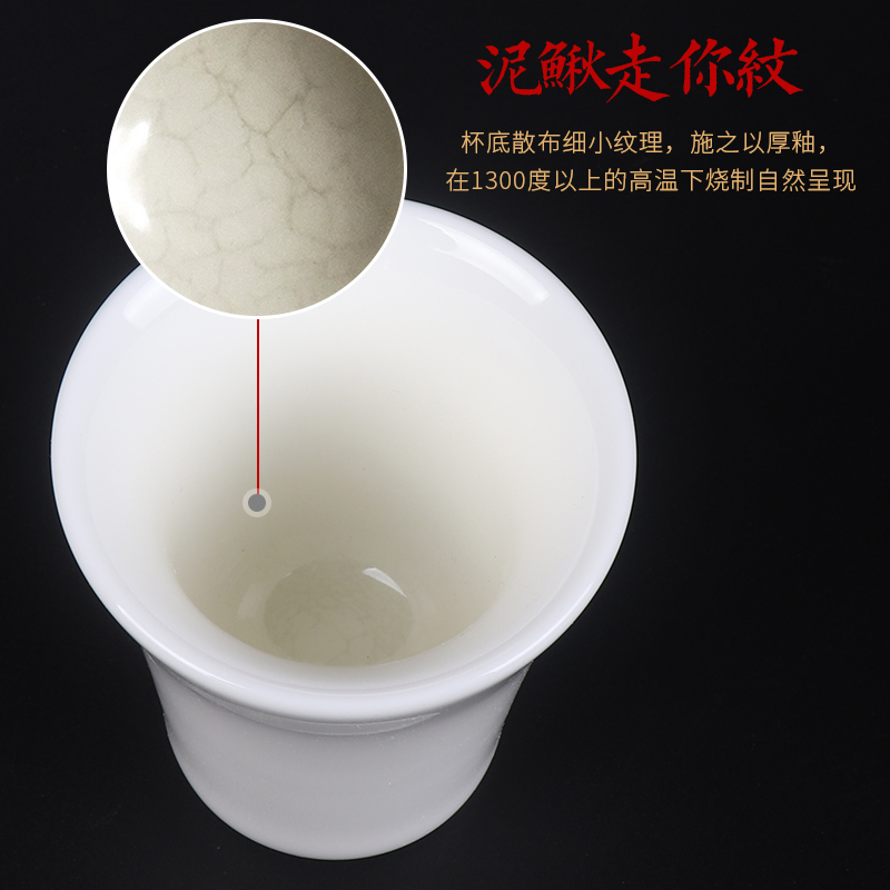 Jade master artisan fairy Xu Fukun dehua porcelain ceramic masters cup single sample tea cup cup manual household kung fu tea cups