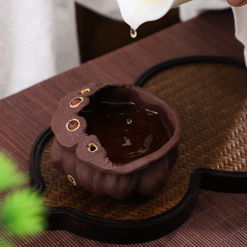 Artisan fairy lotus purple sand cup masters cup single cup home restoring ancient ways is pure manual kung fu tea set sample tea cup cup