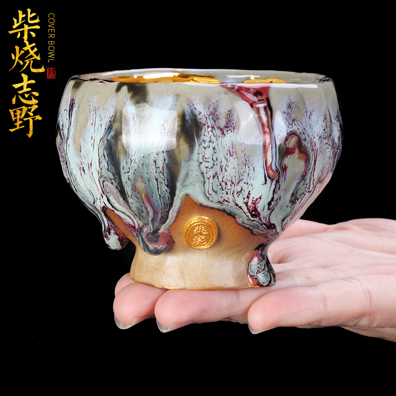 Artisan fairy archaize volunteers wild wood gold household checking ceramic cups kung fu tea master cup single CPU