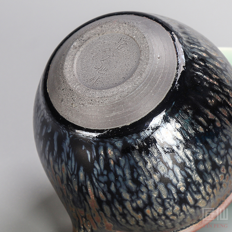Fair Zeng Guangxu manual firewood temmoku up built lamp cup tea ware ceramic kung fu tea kettle with parts