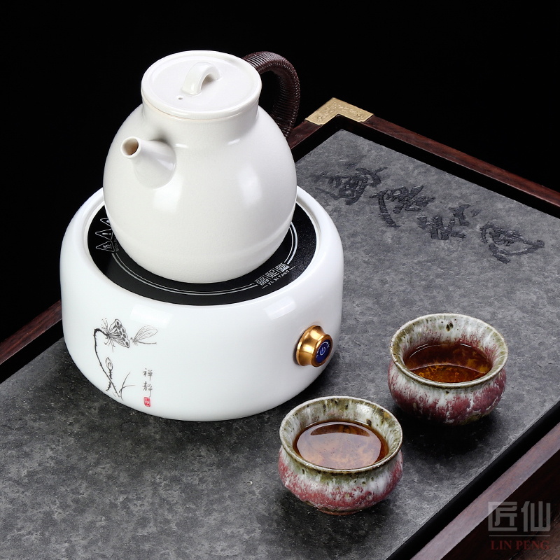 Artisan ceramic cooking pot fairy large capacity make tea kettle household heating boiling tea, kungfu tea sets automatically