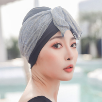 Swimming cap women increase loose face small hair does not take hair sunscreen quick-drying cute Korean version of multi-color versatile large tide