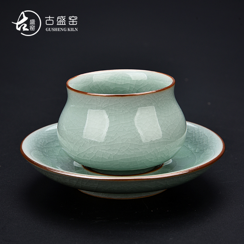 Ancient five Ancient jun sheng up ceramic cups of ice crack glaze masters cup elder brother up your up up up sample tea cup masterpieces