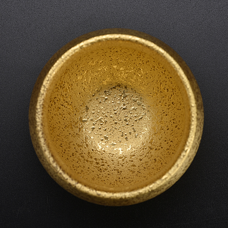 Ancient gold cup sheng up with 24 k gold particles sample tea cup single cup tea tea service manual ceramic bowl masters cup