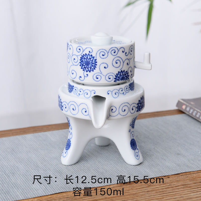 Stone mill semi automatic kung fu tea set lazy household ceramics creative teapot cup tea, contracted the ironing