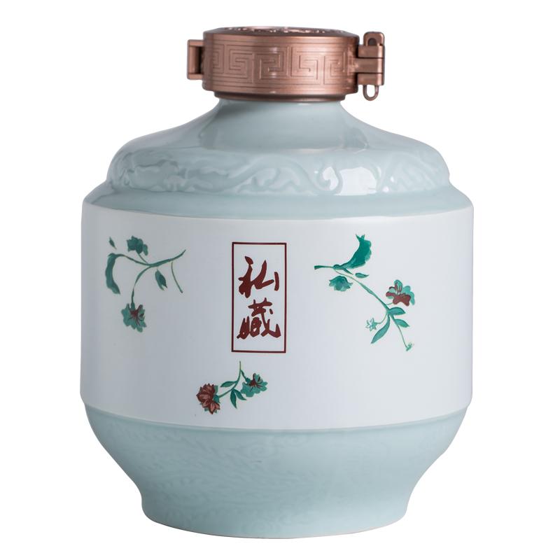 Jingdezhen ceramic bottle wine jar sealed flask empty wine bottle 1/3/5 jin empty home antique bottles of liquor