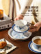 Sheli Chinese Blue and White Ceramic Coffee Cup Cup 및 접시 세트 Housewarming Gift Box 고급 실용 기념품 Sheli Chinese Blue and White Ceramic Coffee Cup Cup 및 접시 세트 Housewarming Gift Box 고급 실용 기념품