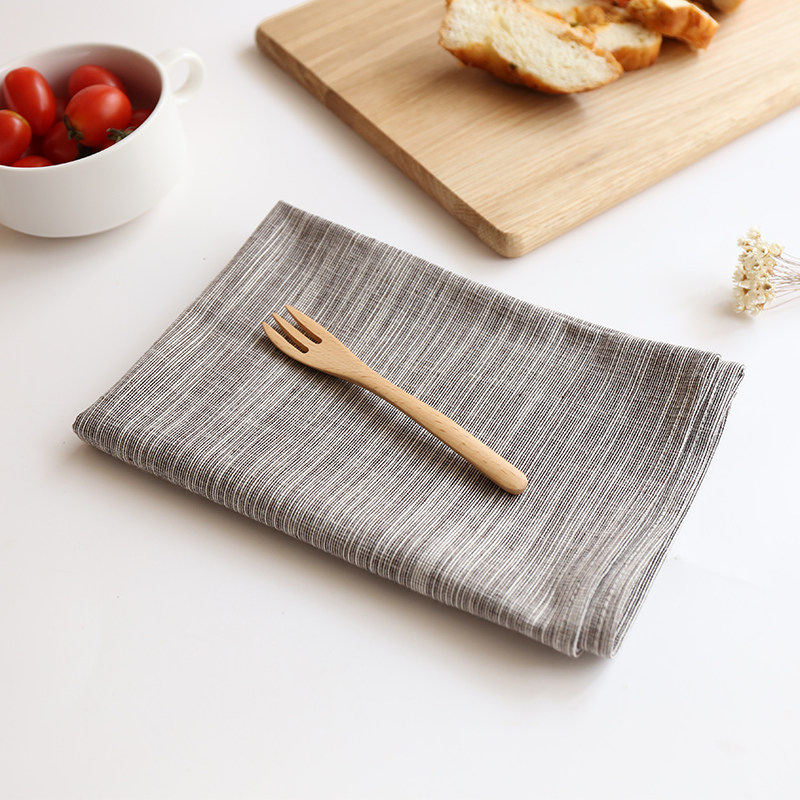 舍里日式简约棉麻餐垫餐布