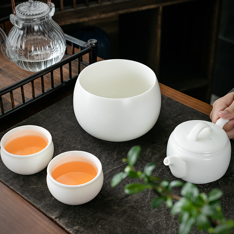 Ya xin company hall dehua your up tea suet jade cup water to wash dishes ceramic kung fu tea tea accessories tea to wash