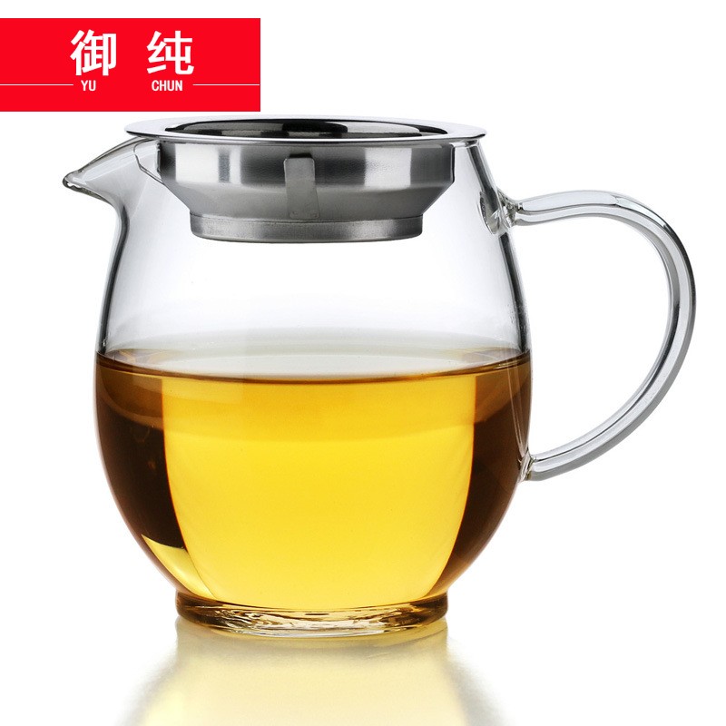 Royal pure transparent heat - resistant glass tea cup creative kung fu tea tea set points fitting justice cup