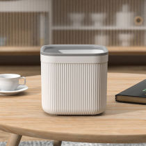 Kitchen countertop trash can kitchen waste mini desktop with pressure ring plastic trash box living room square office without cover