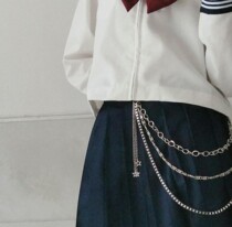 jk waist chain belt belt pants chain womens three hardware girl punk wind cool hip hop waist chain mens tide belt accessories