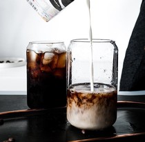 Coke Cup Creative Mesh Red Straw Style Hot Pin Tea Cup Large Capacity Explosion Proof Pop Can Styling Glass Water Glass