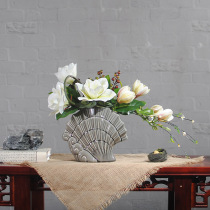 one thousand Sail Feather New Chinese Floral Simulation Flowers Jade Orchid Genguan Decoration Flower Living Room Table Fake Flower Bedroom Silk Flowers