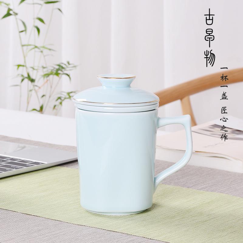 Mark cup with cover filter cup of household ceramic cup kung fu tea set custom office master tea cups