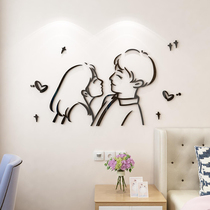 ins wind wall sticker Net celebrity couple room layout wall decoration Living room bedroom bedside background wall sticker