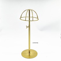 Golden hat holder hat display stand gold hat holder hardware hat rack iron hat display rack hollow iron hat holder