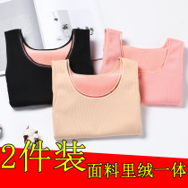 Cotton warm vest ladies one velvet thickened velvet cold-proof bottoming inside wear large size vest plus cotton waistcoat winter