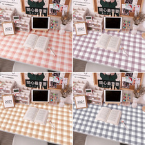 Plaid-ins wind photo cloth anti-water table sticker anti-oil and burn-free Nordic light and luxurious rectangular table cloth day style