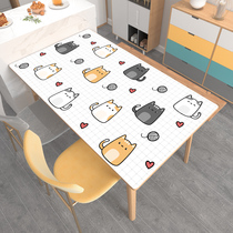 Cute Teenage Hearts Cartoon Free Wash Desk Cushion Anti Burn Minimun Modern Writing Desk Tea Table Mat Table Mat pvc