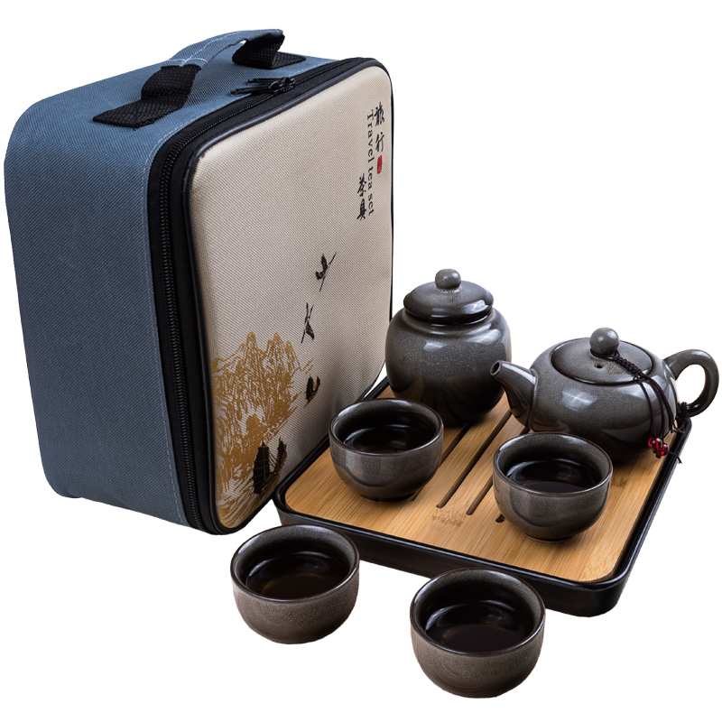 Travel tea sets portable crack cup home a kung fu tea pot 2 two ceramic outdoors Travel packages