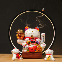 Opening gift Lucky cat Living room Office shop desktop cashier TV cabinet Home decoration creative ornaments