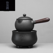 DF Taiwan Volcanic Stone ceramic Boiling Tea Ware Black Tea Cooking Teapot Side Make Pot-Day Style Tea Pot Flower Tea Pot