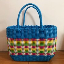 Vegetable basket plastic tube hand woven basket basket basket basket picking basket bathroom storage basket basket egg basket basket