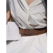 PANLULUPAN niche design leather European and American geometric personality retro waist seal womens belt wild ins