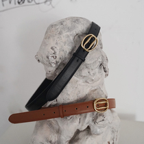 PANLULUPAN first layer cowhide antique custom belt niche design vintage womens belt vintage