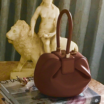 PANLULUPA leather womens bag fashion retro portable jingle dumpling wonton bag