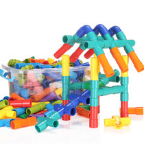 Childrens water pipe building block toy puzzle big particle assembly pipe plastic girl boy 1-2-3-6 years old